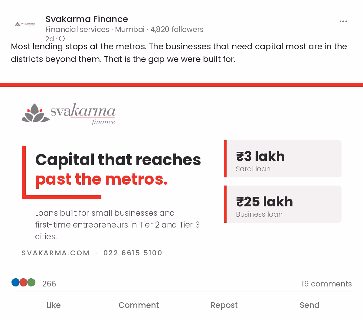 Svakarma LinkedIn campaign mockup