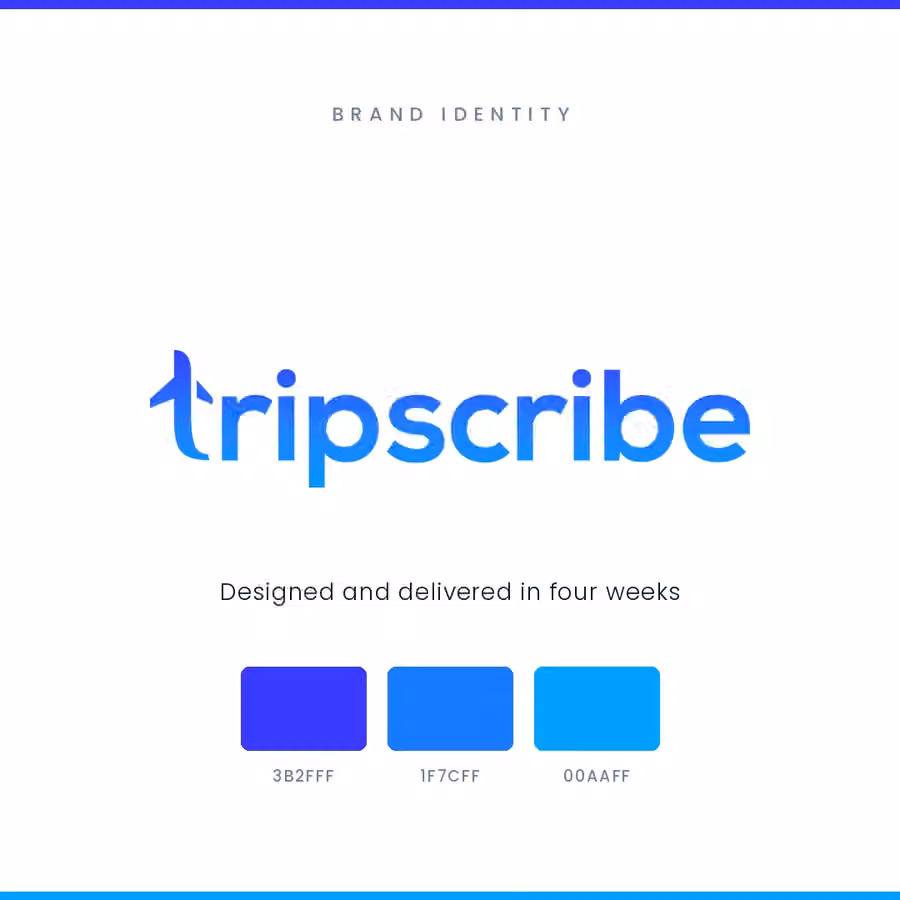 Tripscribe brand identity and colour palette